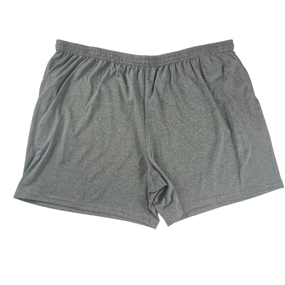 Hanes Mens 3XL Heather Gray Cotton Blend Athletic Gym Shorts Elastic Waist NWT